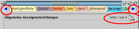 Man kann mit den blauen Pfeilen am Anfang und am Ende der Reiter die Reiter verschieben. Natürlich auch mit der -/+ Ecke bequem durch das Notizbuch blättern, anders sind die &quot;Unterseiten&quot; nicht erreichbar oder den gewünschten Reiter direkt mittels LMB auswählen.